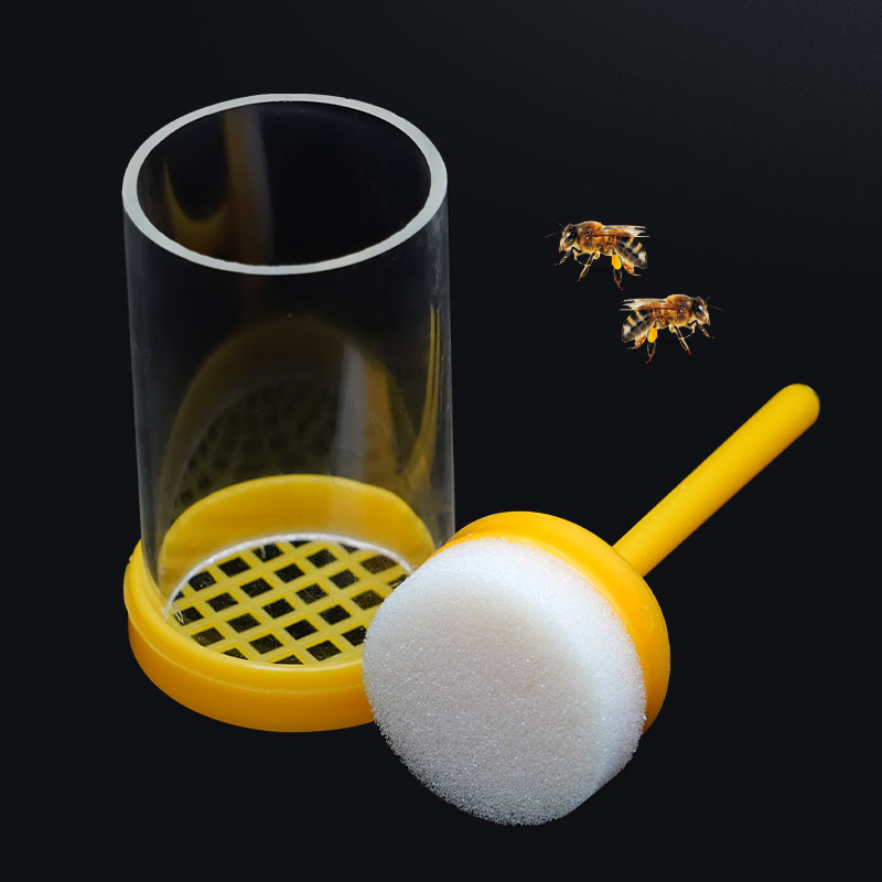 Embroidery Writing - Beekeeping Plunger Queen Bee Labeled Bottle