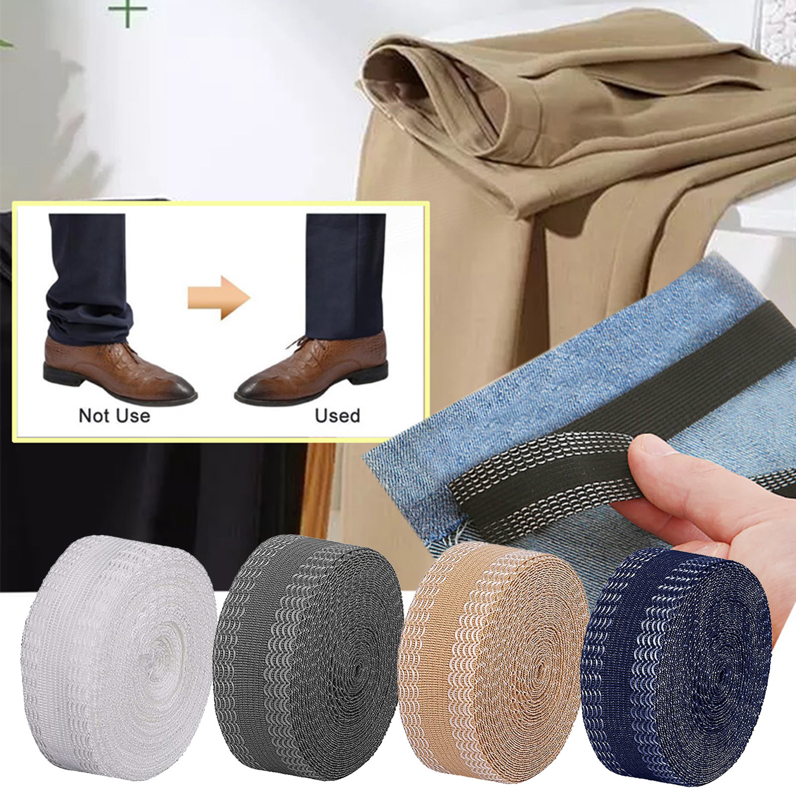 Embroidery On Jeans - Pants Edge Shorten Self-Adhesive Tape for