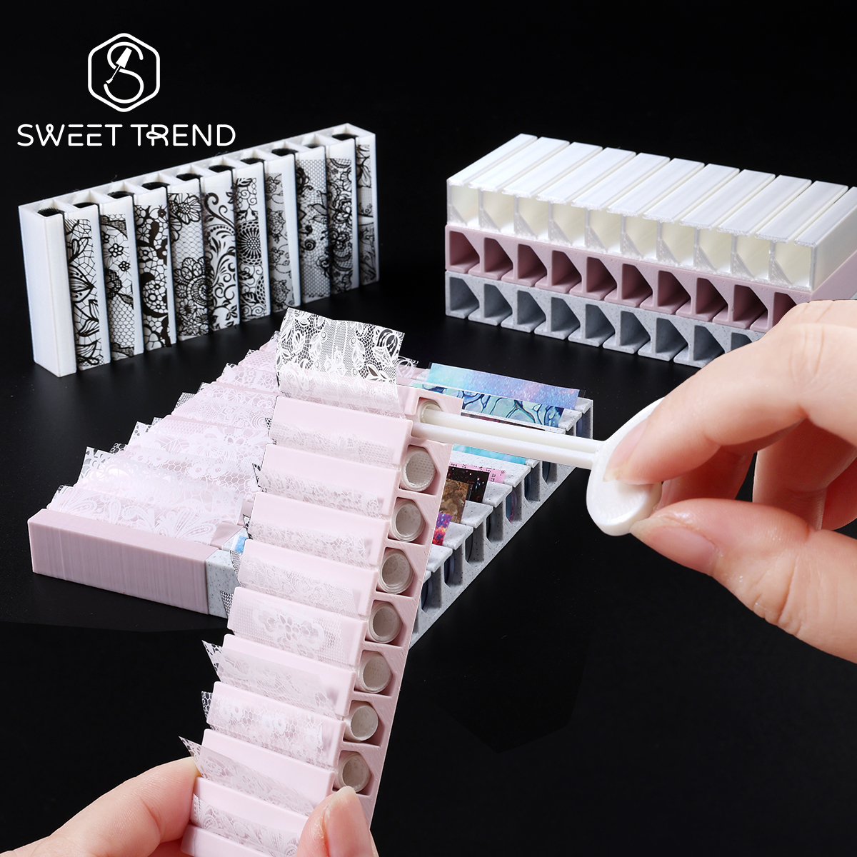 Transfer Paper Carbon - Nail Transfer Foils Storage Box Rotating