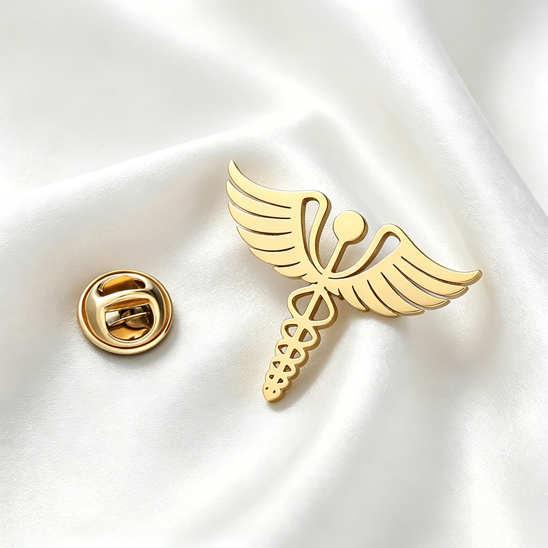 Embroidery Illustration - Custom Logo Brooches Custom Stainless Steel