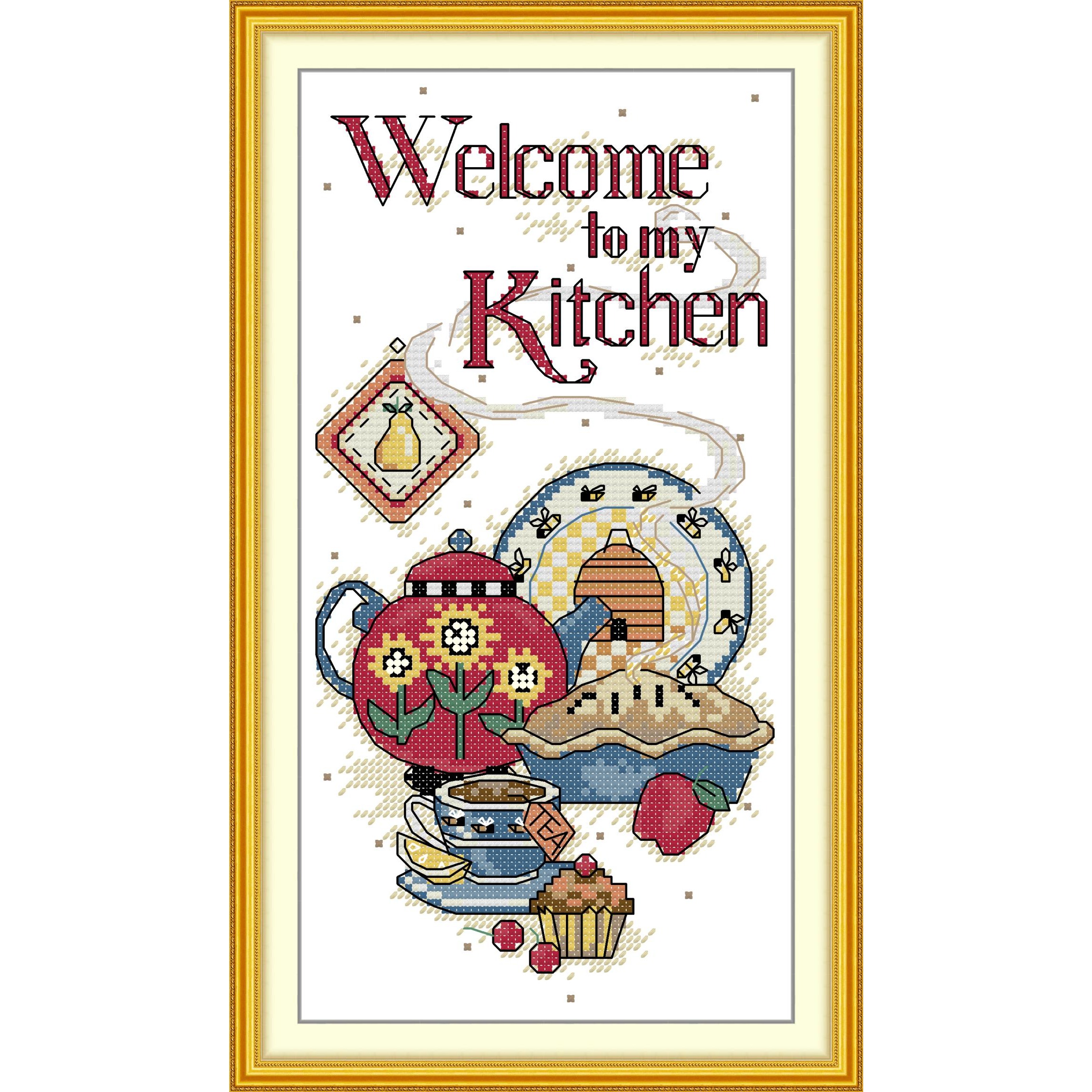 Embroidery Kitchen - News Pre-Printed Cross Stitch Kit, Stamped