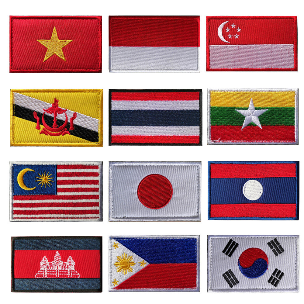Southeast Asian Flag Embroider - مراجعة Embroidery In Indonesia وسعره