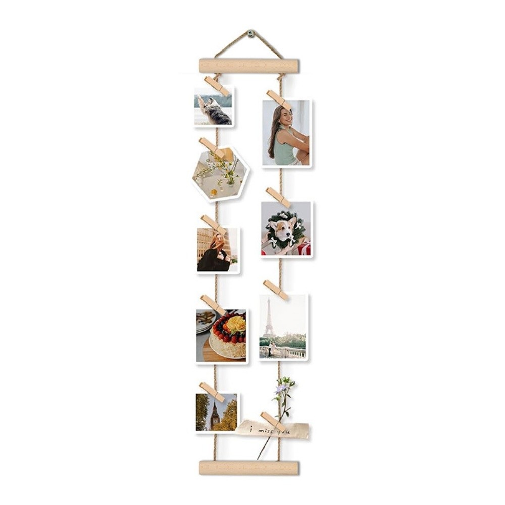 New Wooden Hanging Photo Clips - مراجعة Frame Display Wood وسعره