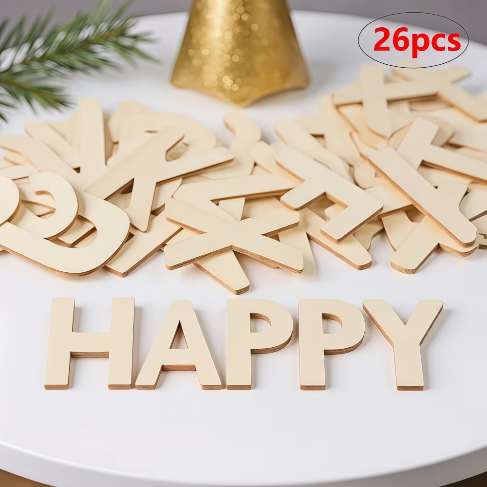 26pcs Designable Wood Letters  - مراجعة Embroidery Writing وسعره