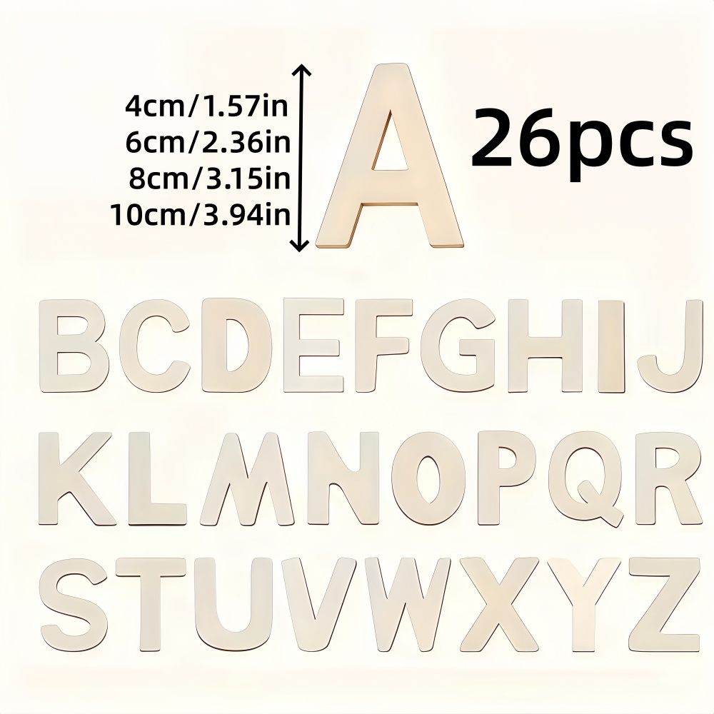 26pcs Designable Wood Letters  - مراجعة Embroidery Writing وسعره
