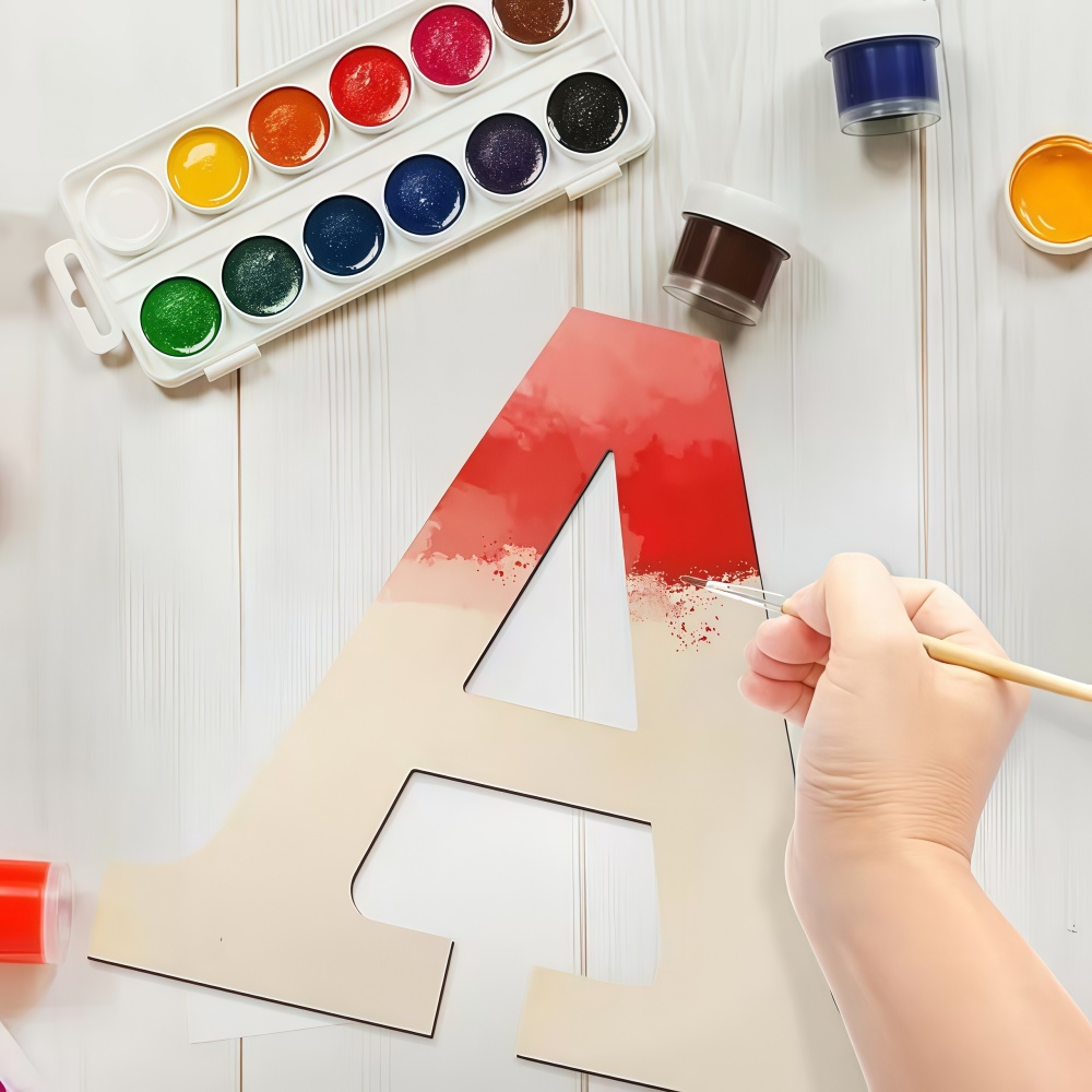 26pcs Designable Wood Letters  - مراجعة Embroidery Writing وسعره