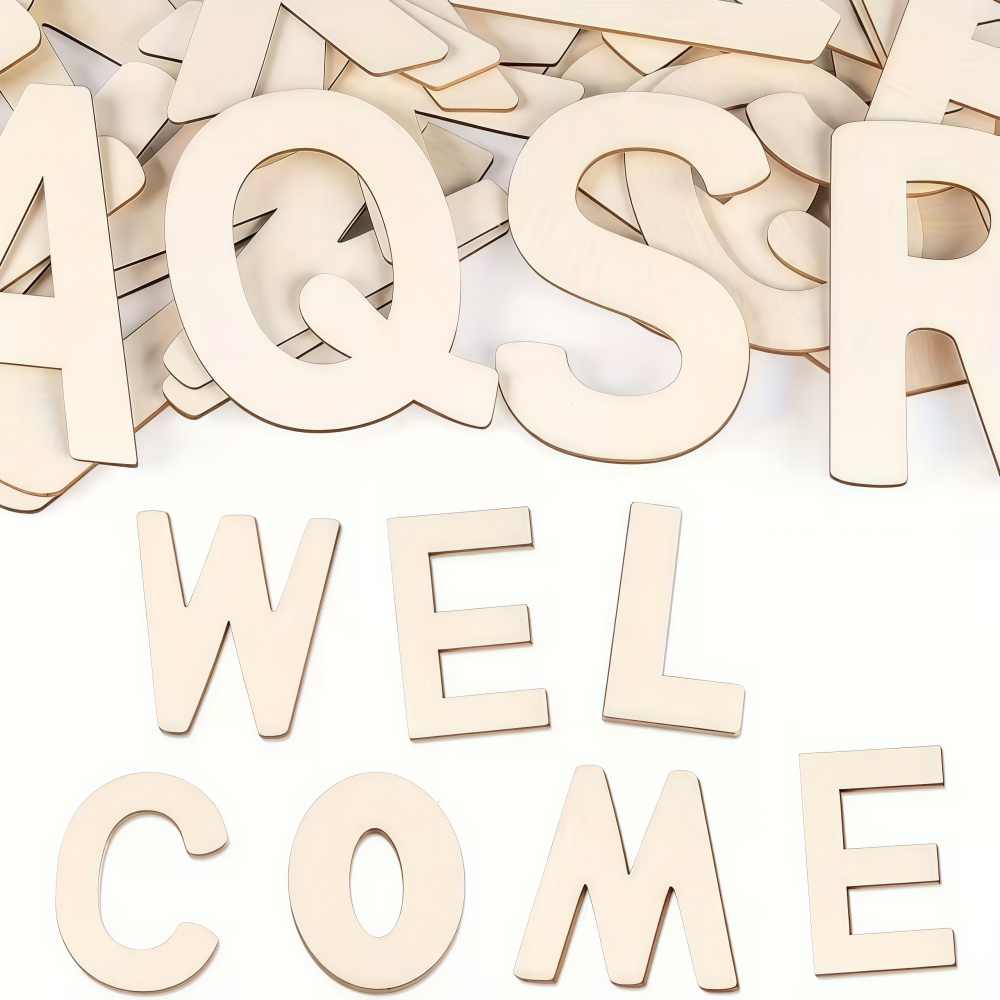 26pcs Designable Wood Letters  - مراجعة Embroidery Writing وسعره