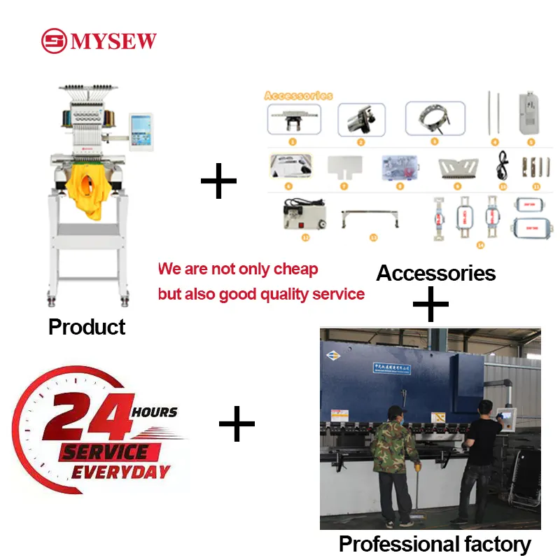 MYSEW MFS 1200 High Quality Si - مراجعة Embroidery Machine Computerized وسعره