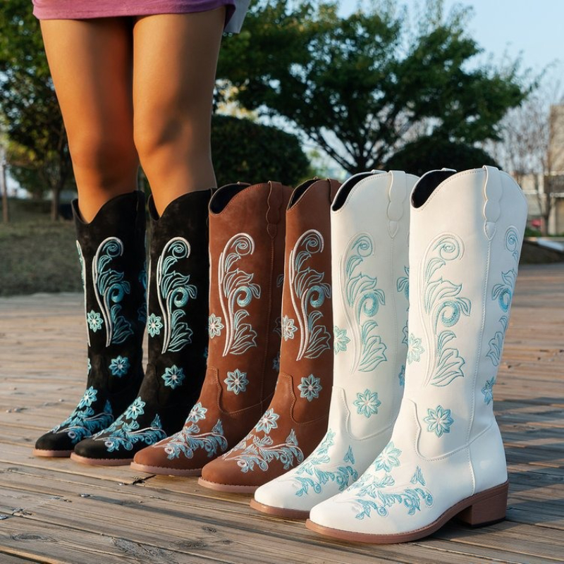 Retro Women Boot Fashion Women - مراجعة Embroidery Ideas وسعره