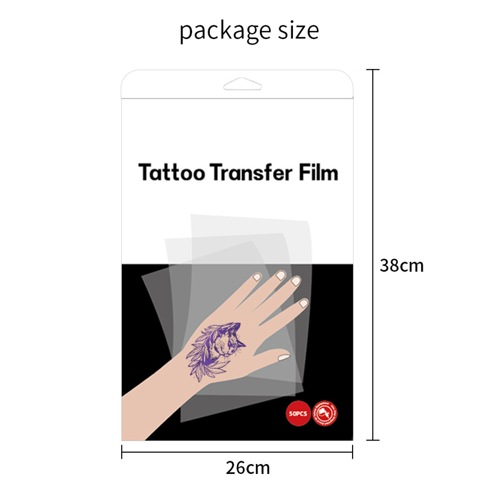 50PCS Transparent Tattoo Trans - مراجعة Transfer Paper Carbon وسعره