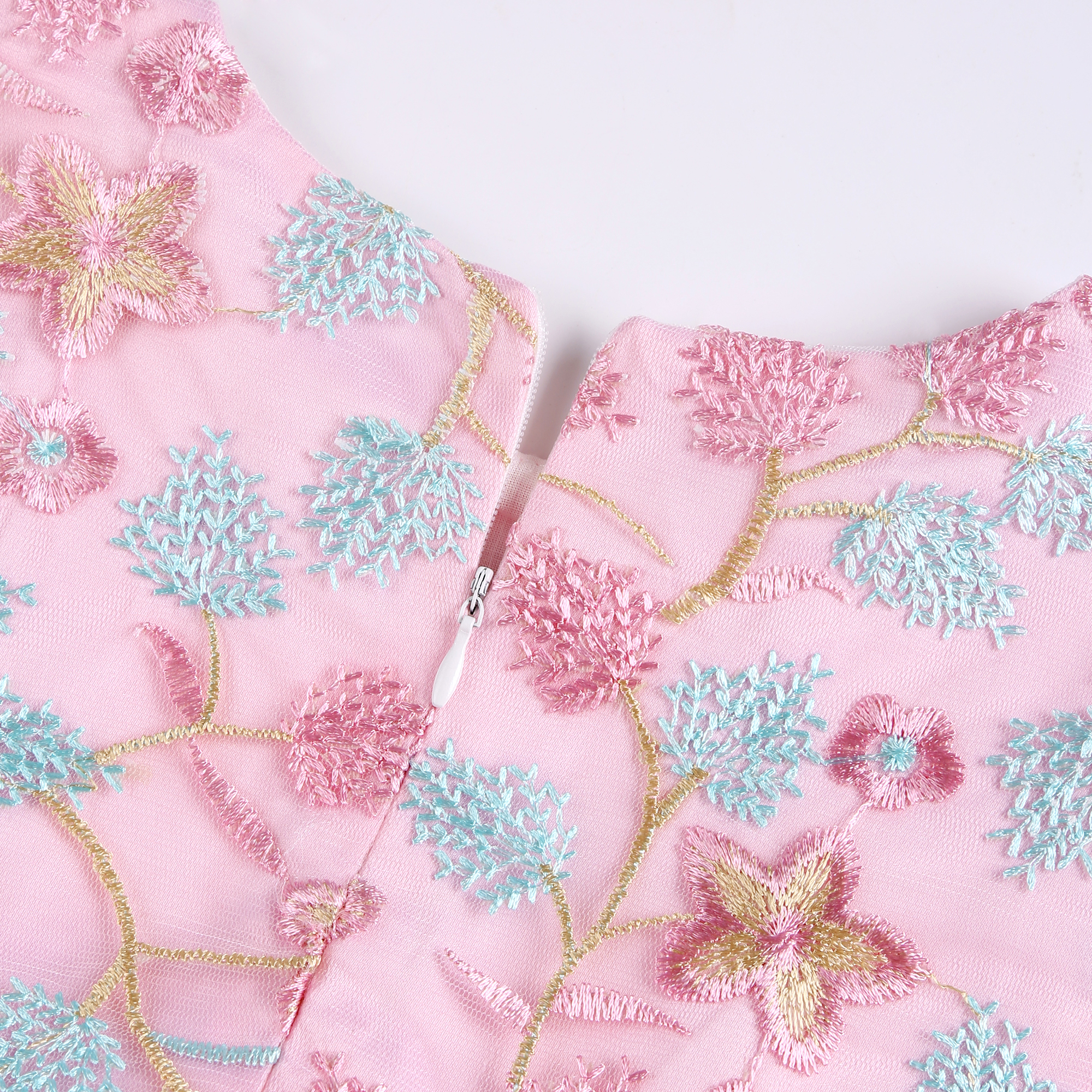 European and American Embroide - مراجعة Embroidery Net Dress وسعره