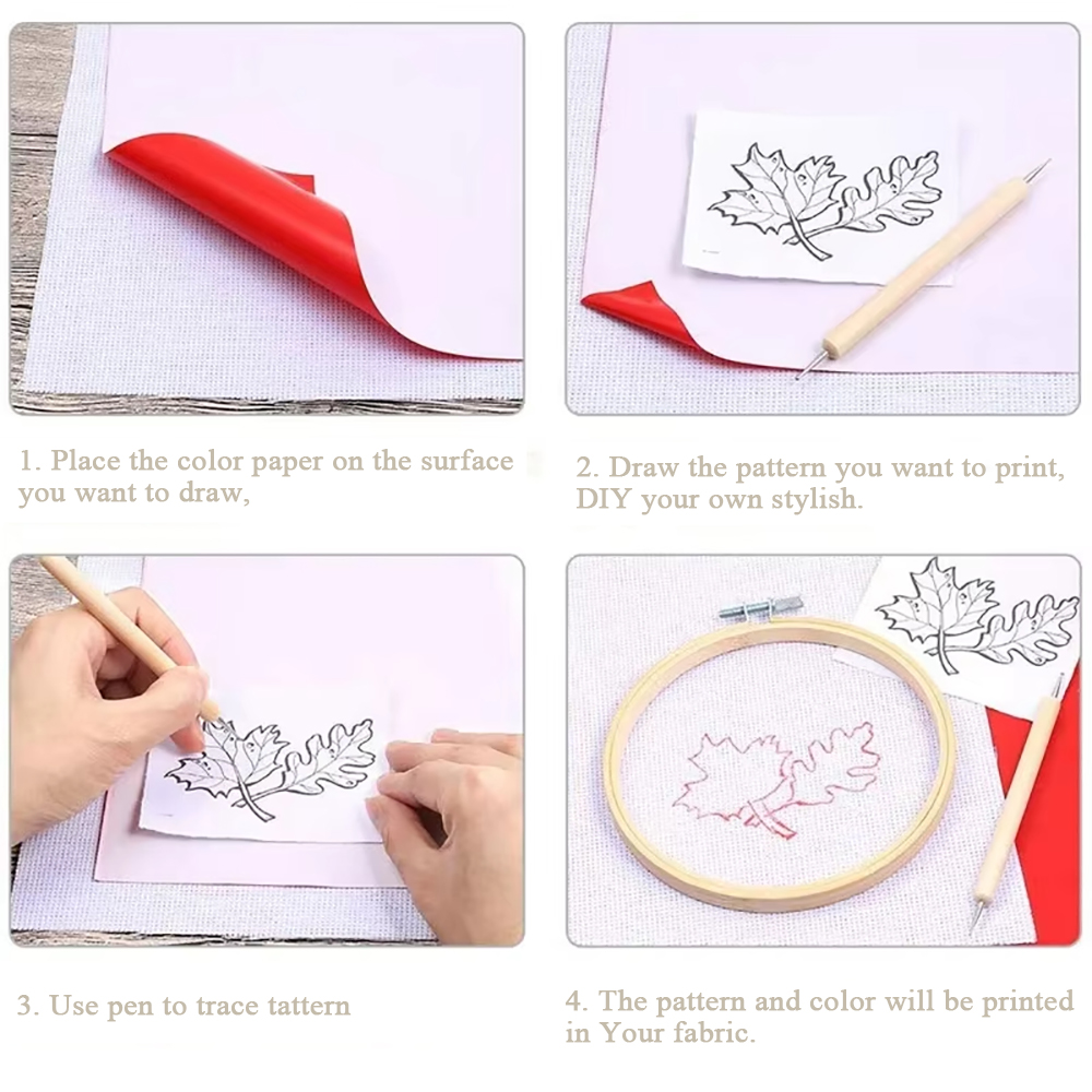 10pcs/set Embroidery Transfer  - مراجعة Transfer Paper Carbon وسعره