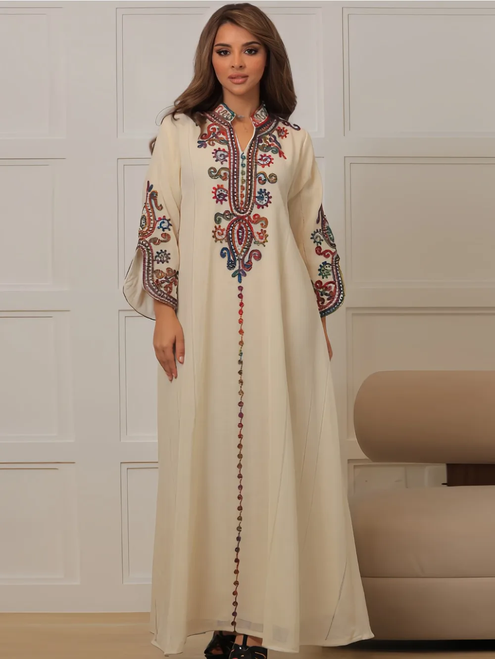 Muslim Abaya for Women Party D - مراجعة Embroidery Arabic وسعره