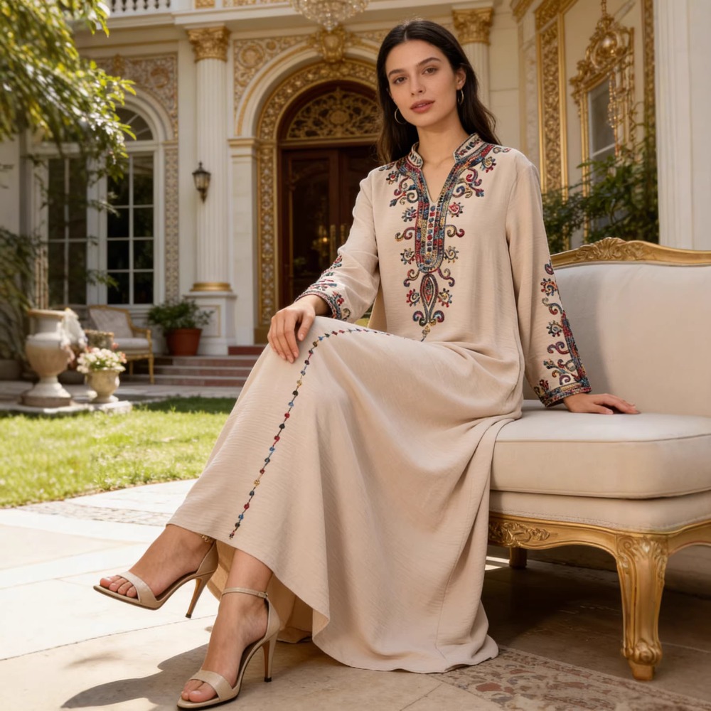 Muslim Abaya for Women Party D - مراجعة Embroidery Arabic وسعره