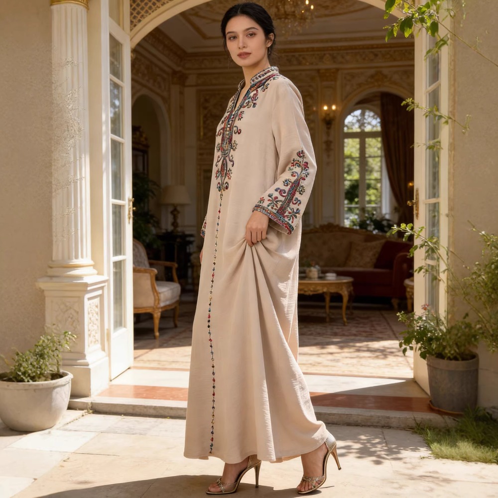 Muslim Abaya for Women Party D - مراجعة Embroidery Arabic وسعره