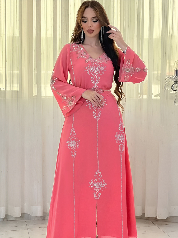 Eid Jalabiya Muslim Abaya Part - مراجعة Embroidery Arabic وسعره