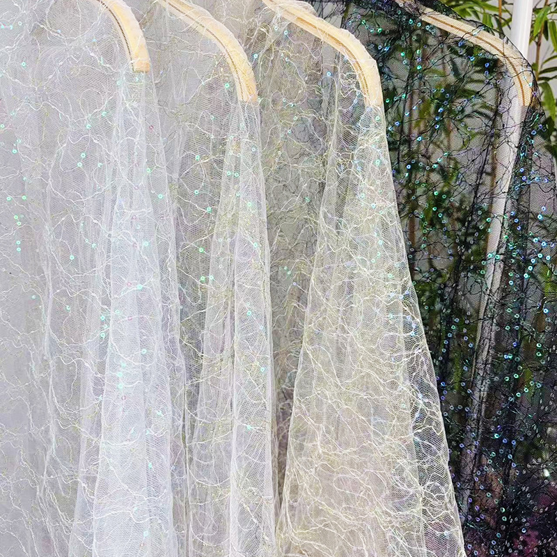 4 Colors French Tulle Evening  - مراجعة Embroidery Net Dress وسعره