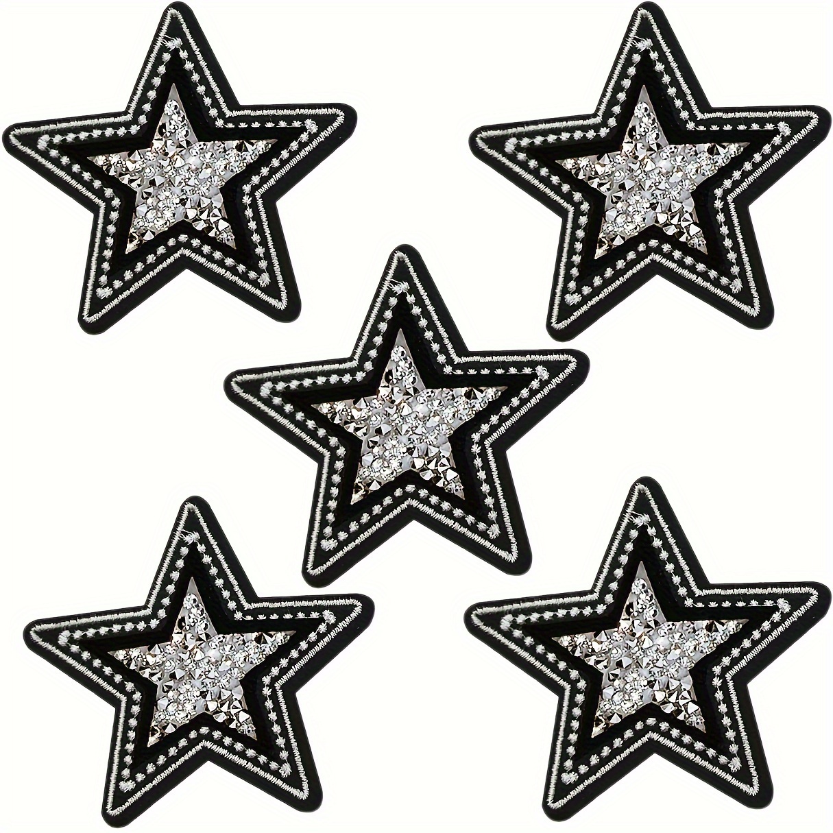 5 PCS Black and White Twinkle  - مراجعة Embroidery On Jeans وسعره