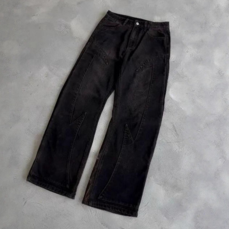 Mens Jeans Harajuku Y2K Street - مراجعة Embroidery On Jeans وسعره