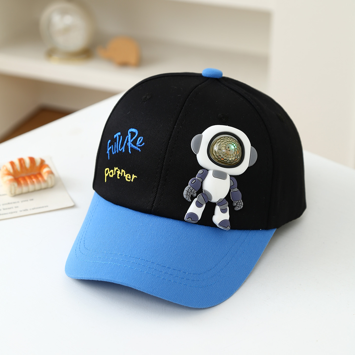 Children's Soft Rubber Robot D - مراجعة Embroidery Cap وسعره