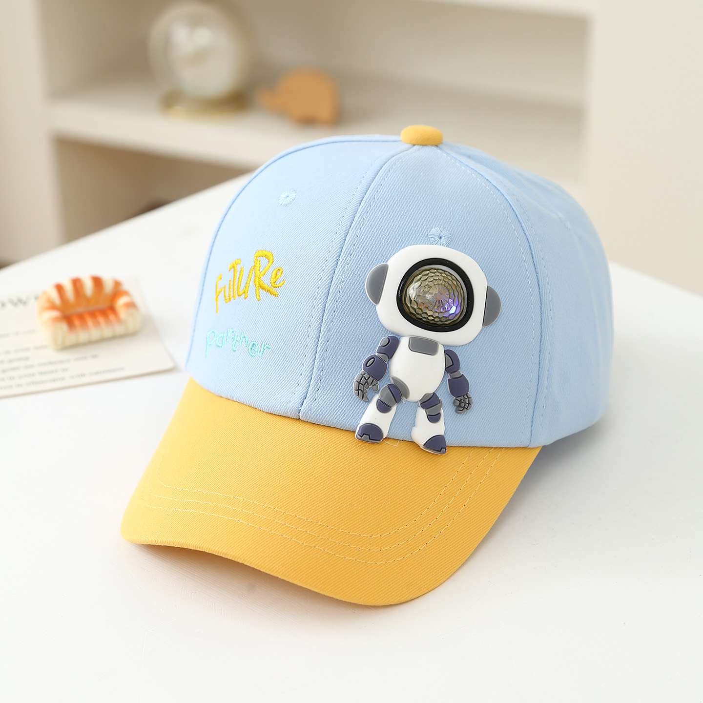 Children's Soft Rubber Robot D - مراجعة Embroidery Cap وسعره