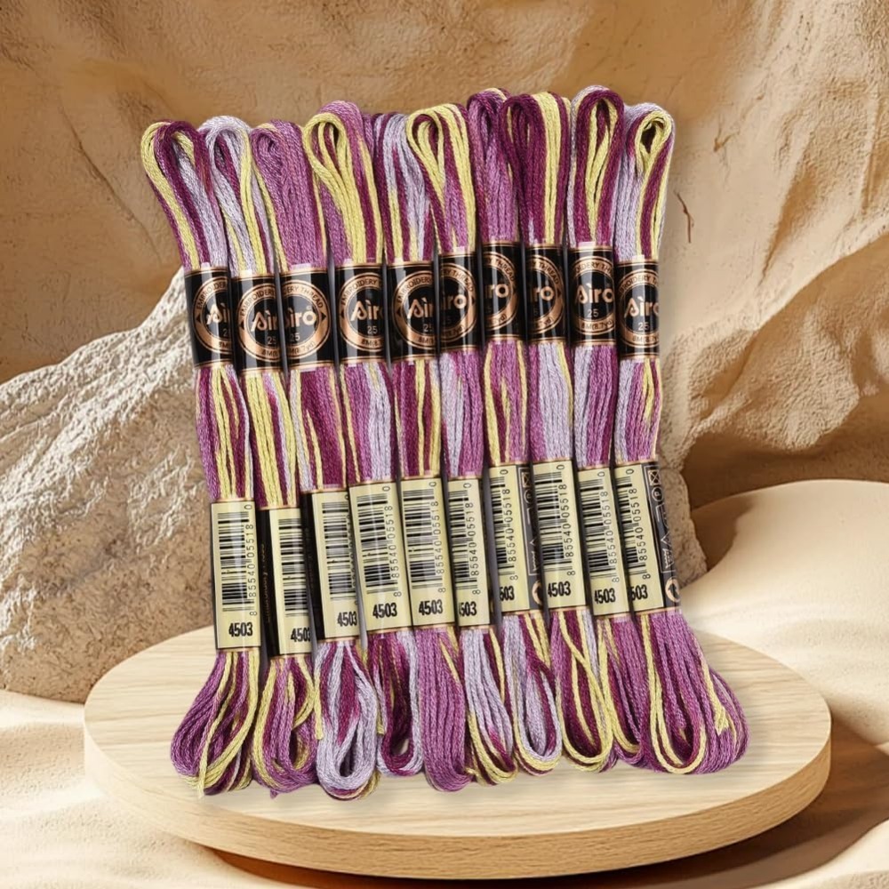 6 Strands Purple Variegated Em - مراجعة Embroidery Floss وسعره