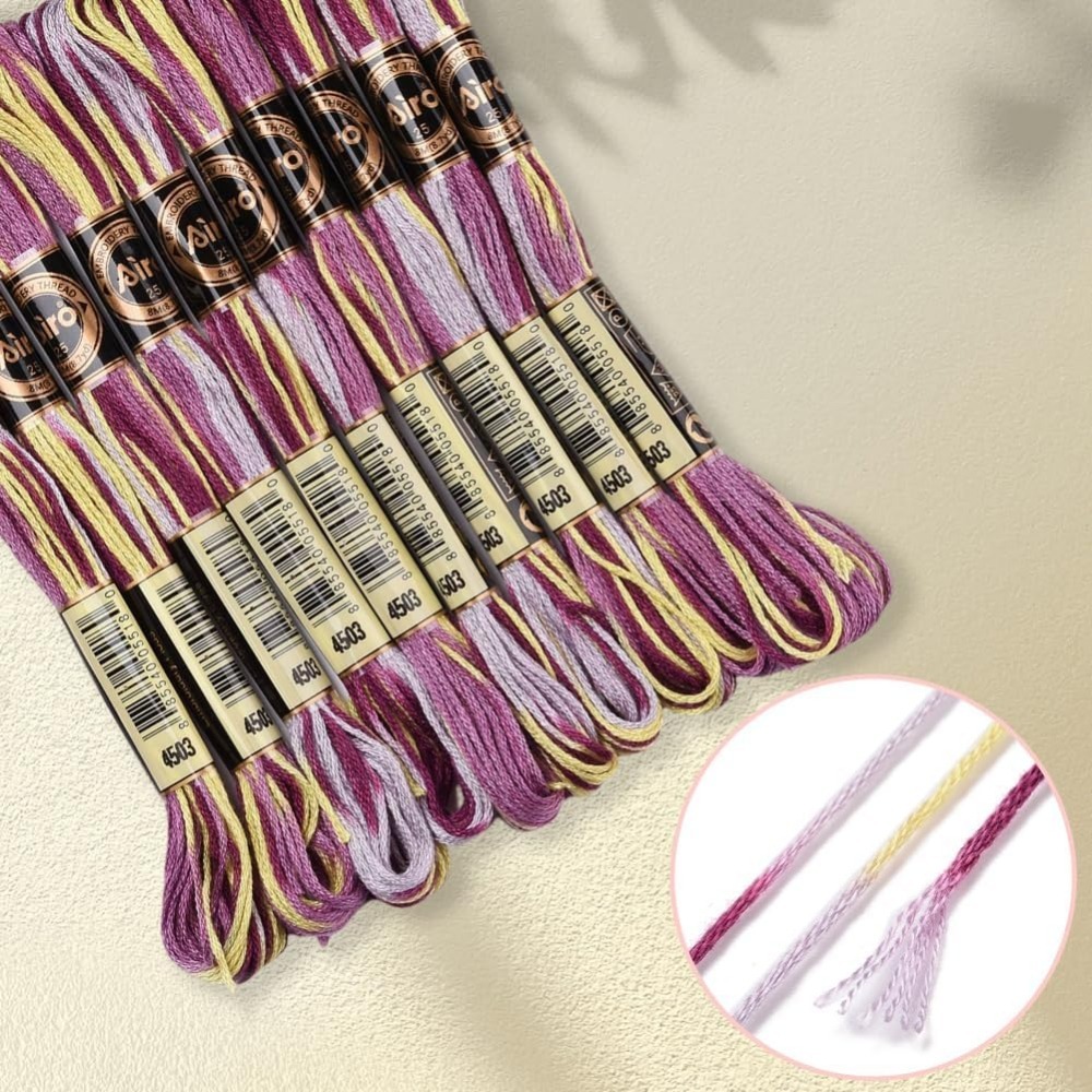 6 Strands Purple Variegated Em - مراجعة Embroidery Floss وسعره