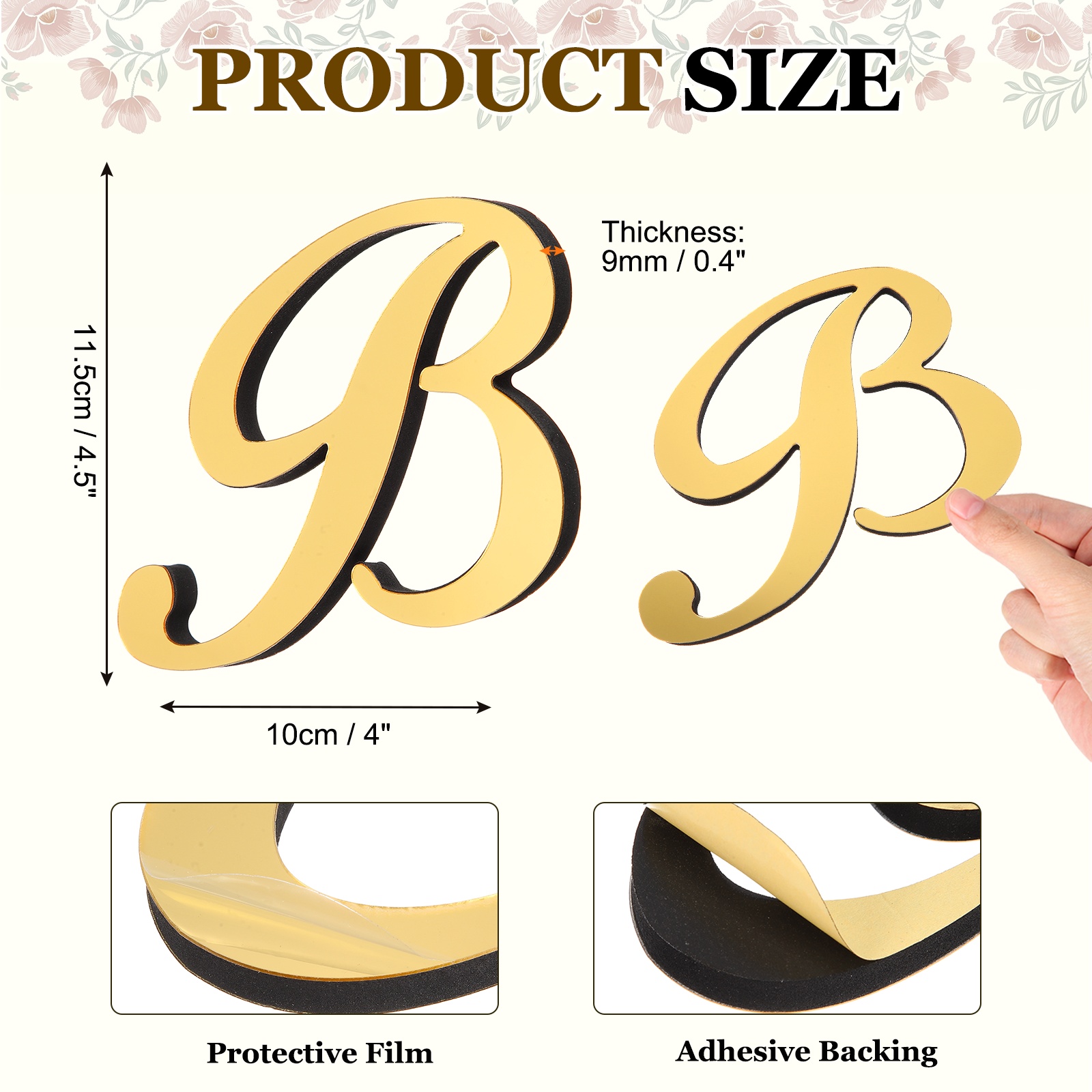 1pc 4 Inch 3D Acrylic Alphabet - مراجعة Embroidery Writing وسعره