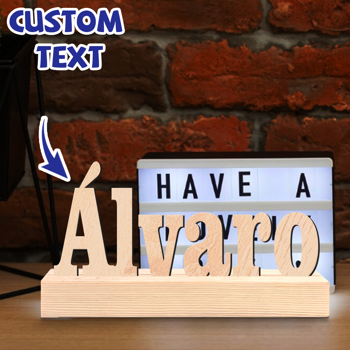 1pc Custom Wooden Name Sign Pe - مراجعة Embroidery Writing وسعره