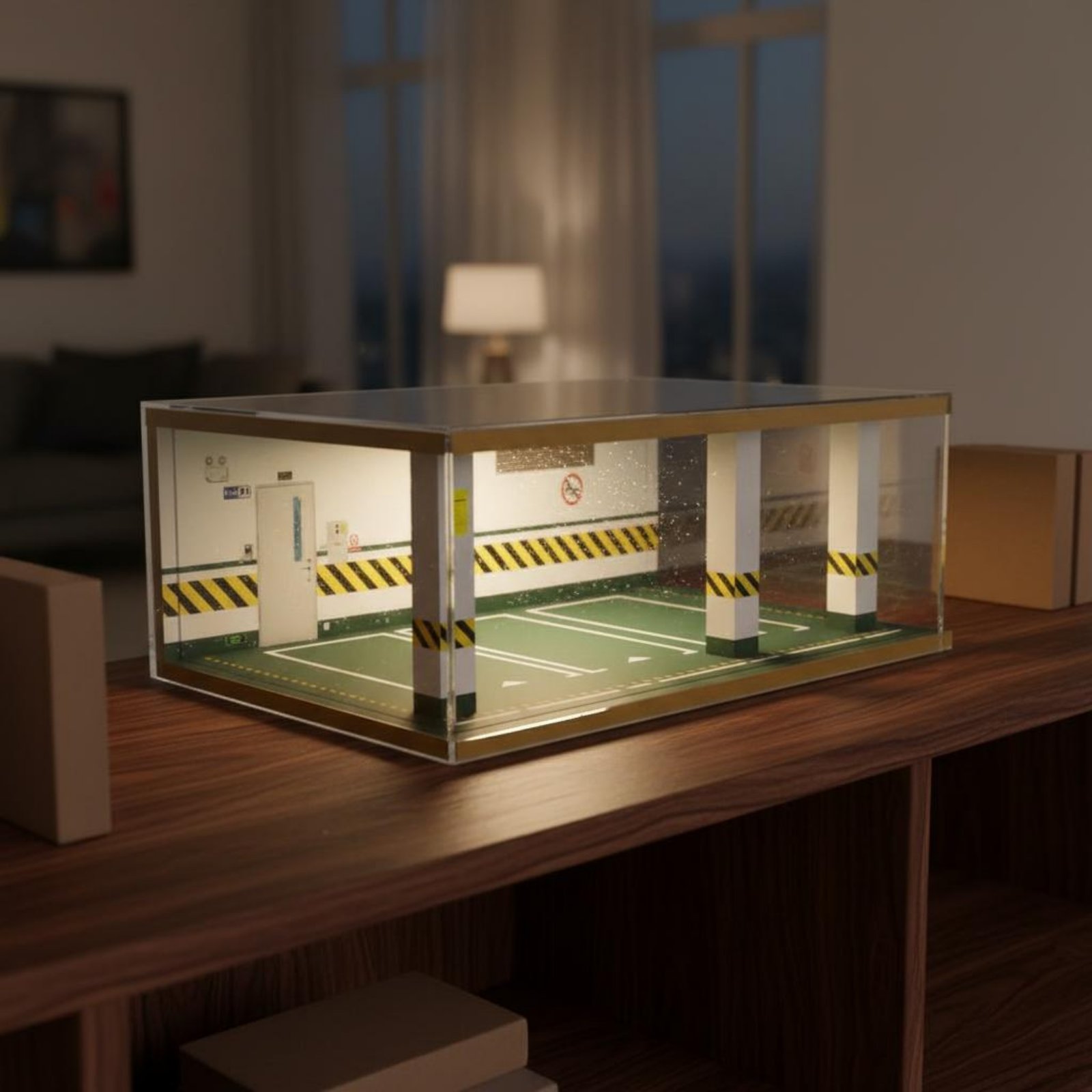 1:24 Scale Parking Garage Wood - مراجعة Frame Display Wood وسعره