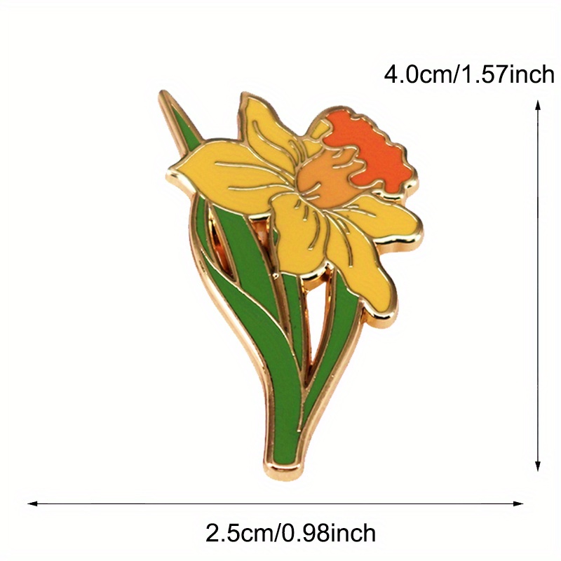Yellow Daffodil Brooch Herbace - مراجعة Embroidery Legacy وسعره