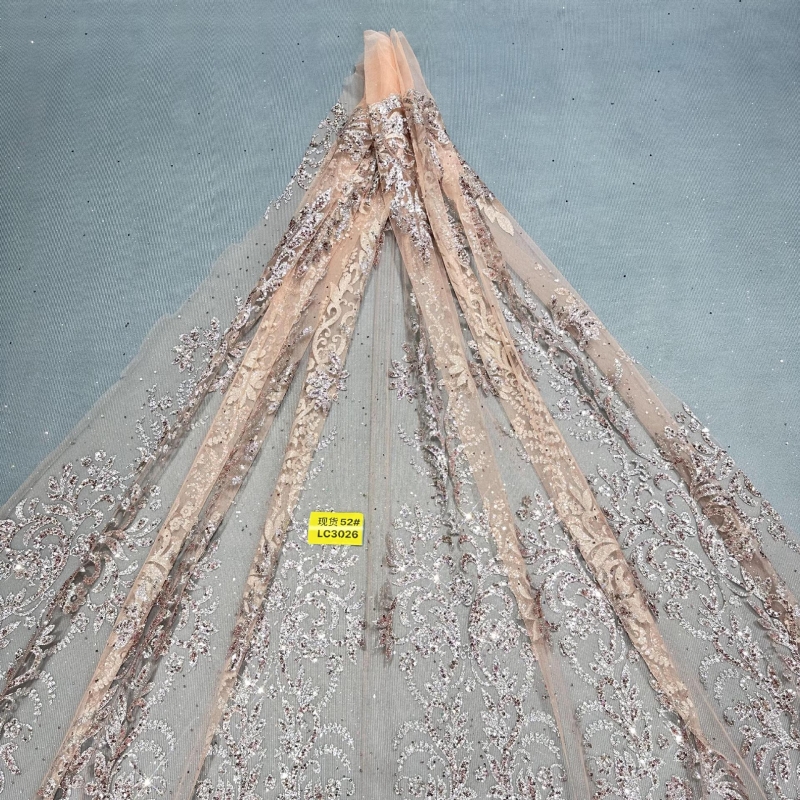 10 Yards Champagne Fadhion Des - مراجعة Embroidery Net Dress وسعره