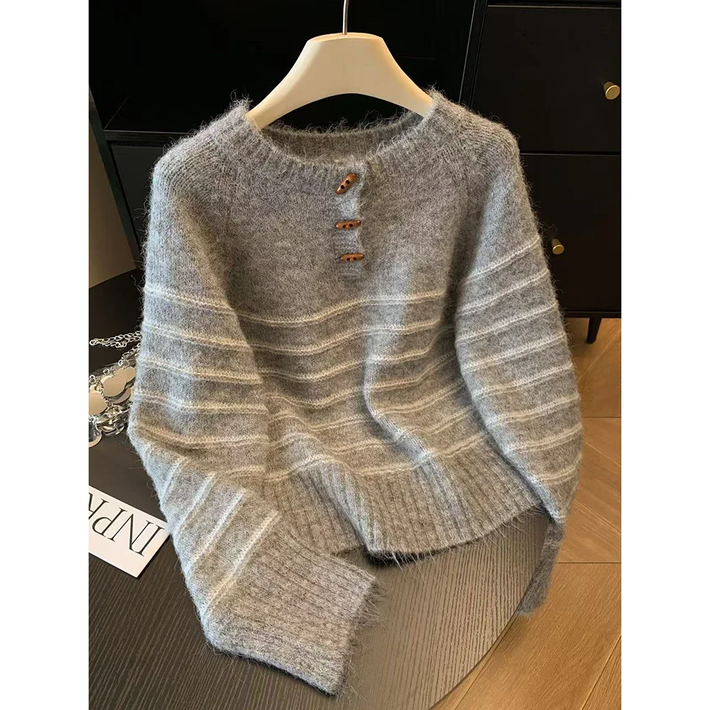 Autumn Winter Women's Striped  - مراجعة Embroidery Shirt وسعره