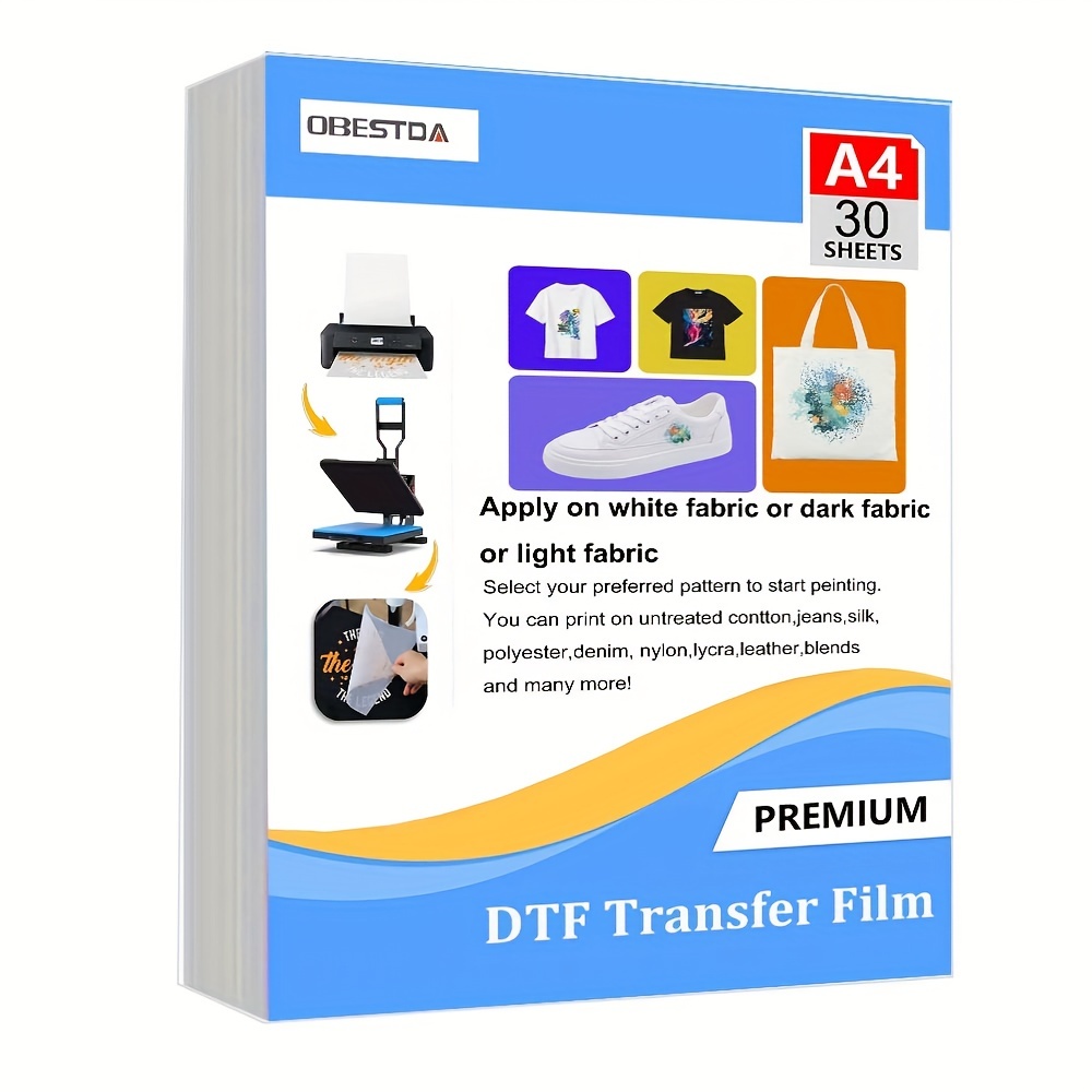 A4 30 Pcs DTF Transfer Film PE - مراجعة Transfer Paper Carbon وسعره