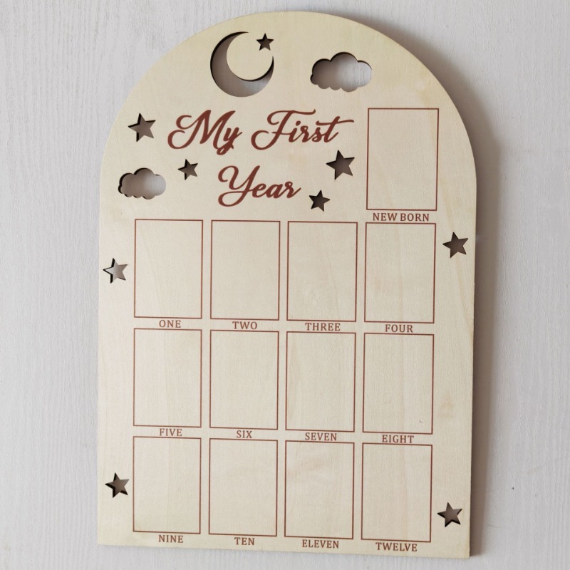 Wooden Baby Commemorative Phot - مراجعة Frame Display Wood وسعره