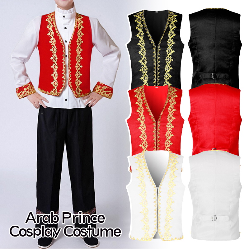 Men Arab Prince Cosplay Costum - مراجعة Embroidery Arabic وسعره