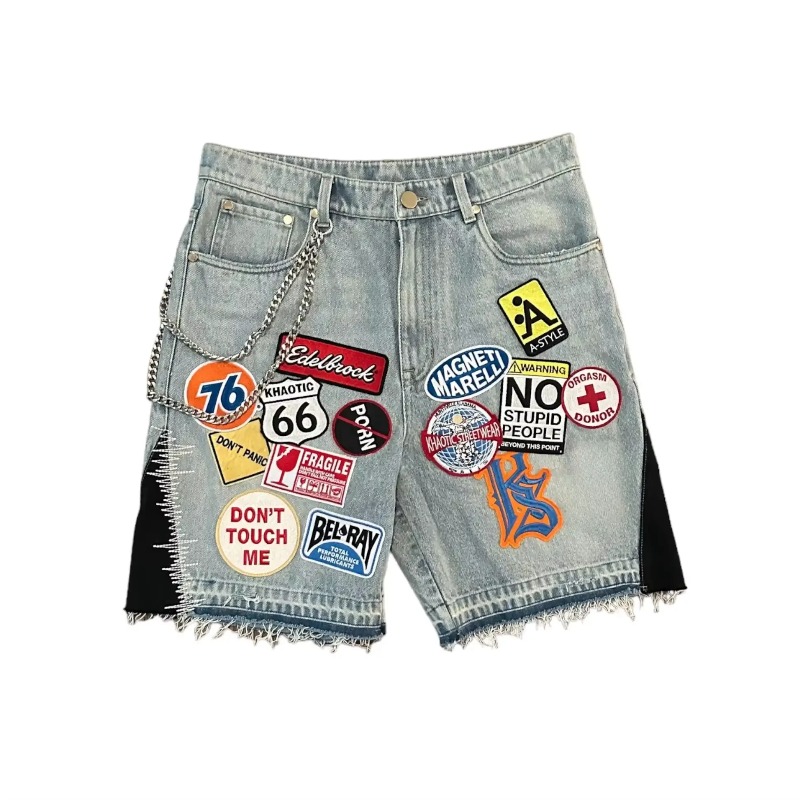 American Retro Denim Shorts Y2 - مراجعة Embroidery On Jeans وسعره