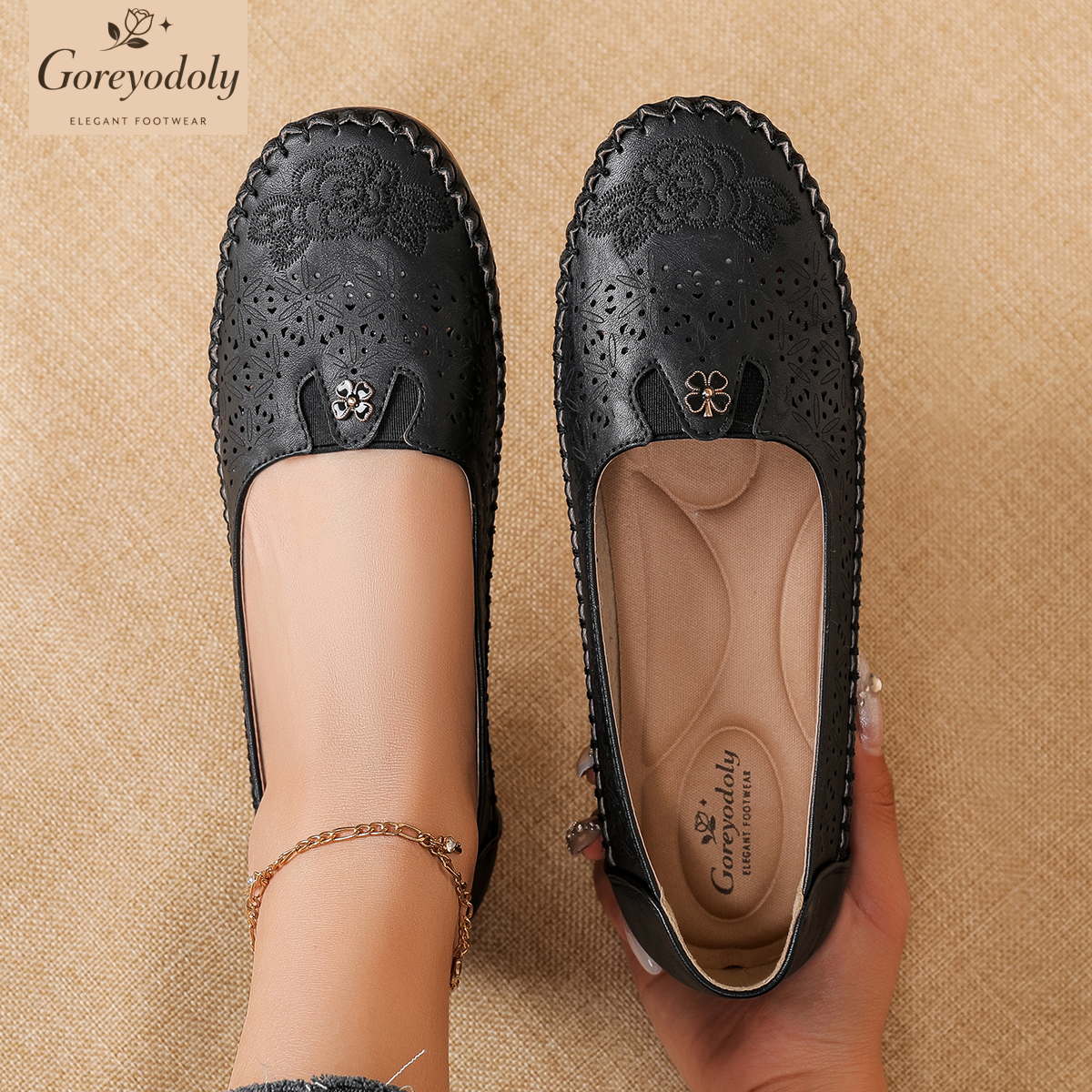 Goreyodoly women loafers flora - مراجعة Embroidery Ideas وسعره