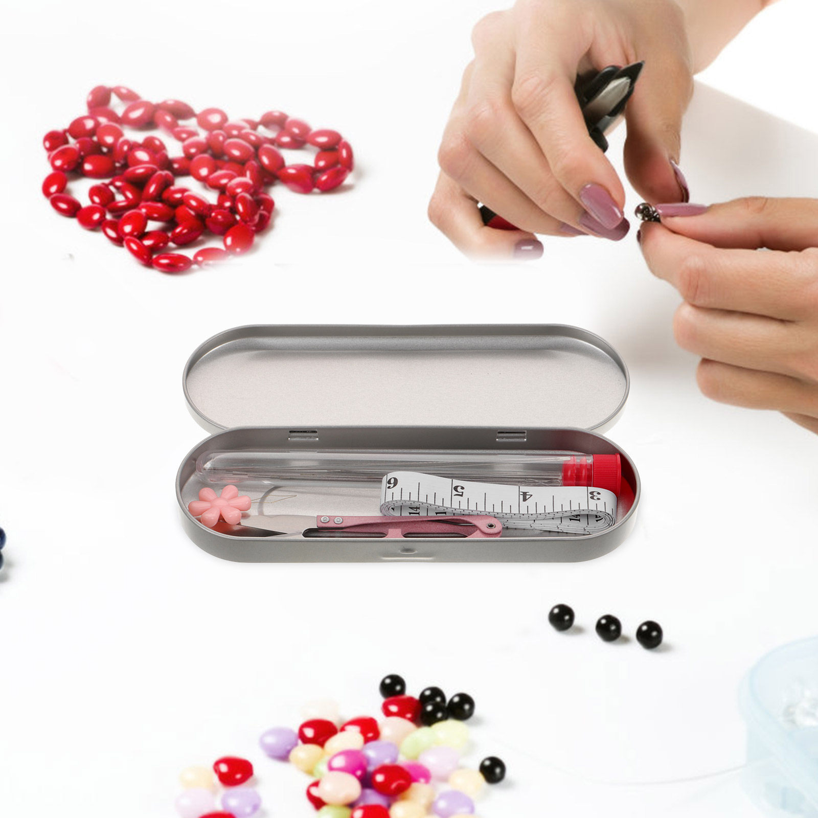 1Set Beading Needle Threader K - مراجعة Embroidery Needle وسعره