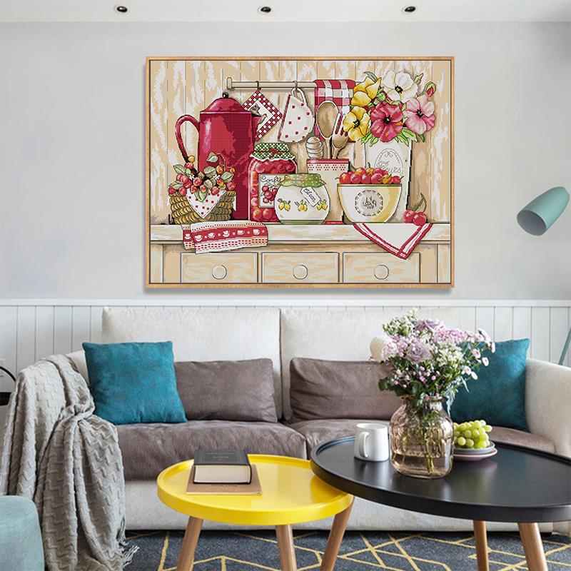 Cozy kitchen Counted and stamp - مراجعة Embroidery Kitchen وسعره