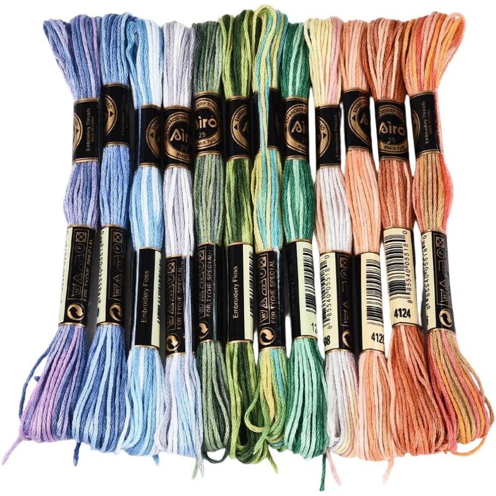12 Skeins 105 Yards Cross Stit - مراجعة Embroidery Floss وسعره