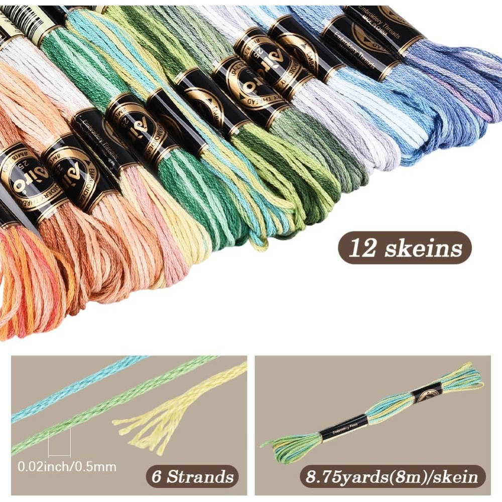 12 Skeins 105 Yards Cross Stit - مراجعة Embroidery Floss وسعره