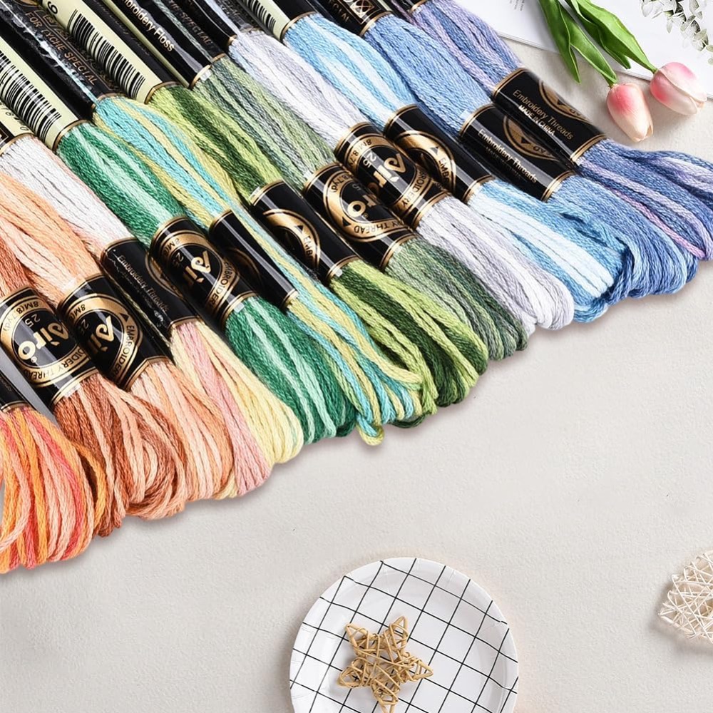 12 Skeins 105 Yards Cross Stit - مراجعة Embroidery Floss وسعره