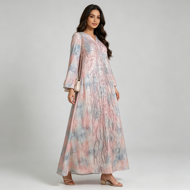 Muslim Women Party Dress Embro - مراجعة Embroidery Arabic وسعره