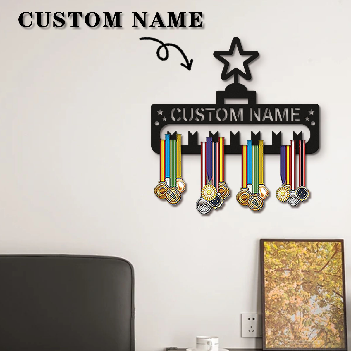 1pc Custom Modern Style Cartoo - مراجعة Frame Display Wood وسعره