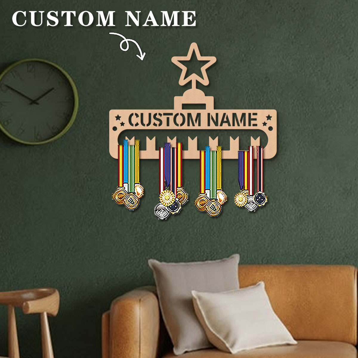 1pc Custom Modern Style Cartoo - مراجعة Frame Display Wood وسعره