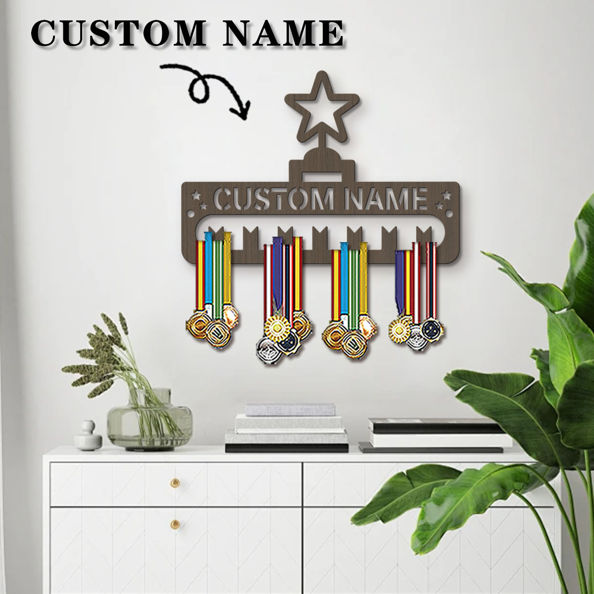 1pc Custom Modern Style Cartoo - مراجعة Frame Display Wood وسعره