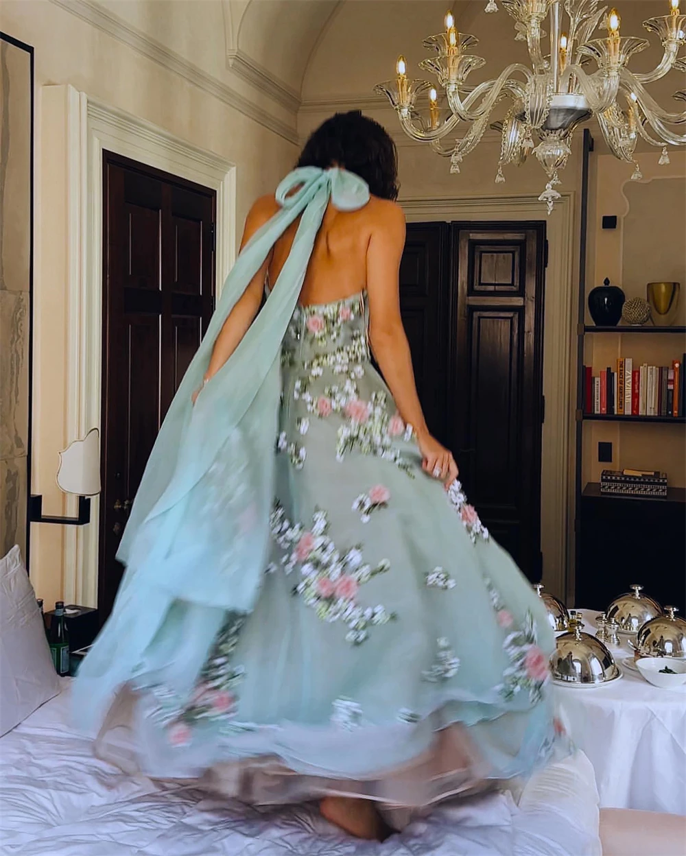 Customized Jiayigong Net Patte - مراجعة Embroidery Net Dress وسعره