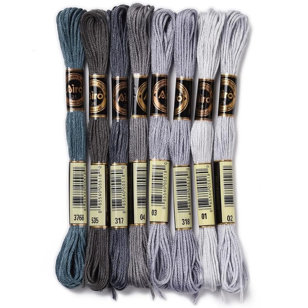 8 Skeins 70 Yards Grey Friends - مراجعة Embroidery Floss وسعره