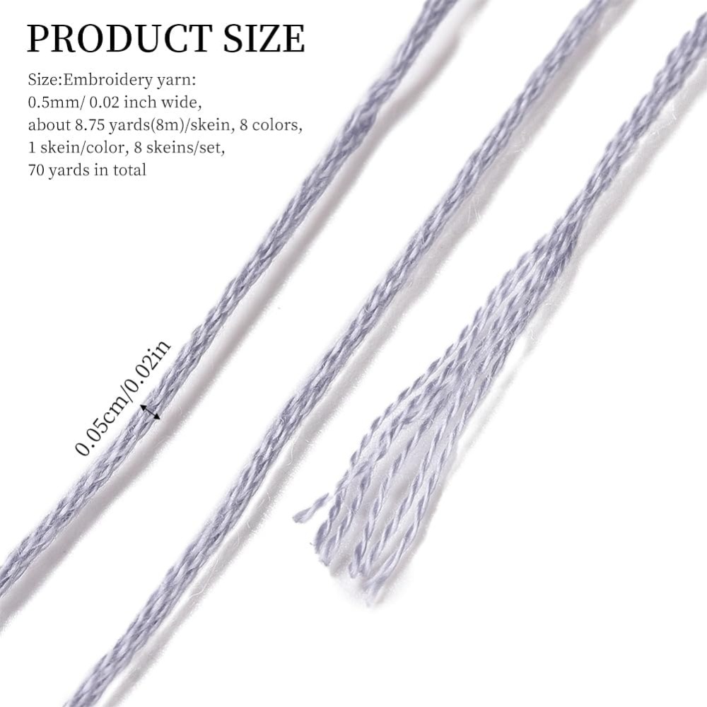 8 Skeins 70 Yards Grey Friends - مراجعة Embroidery Floss وسعره